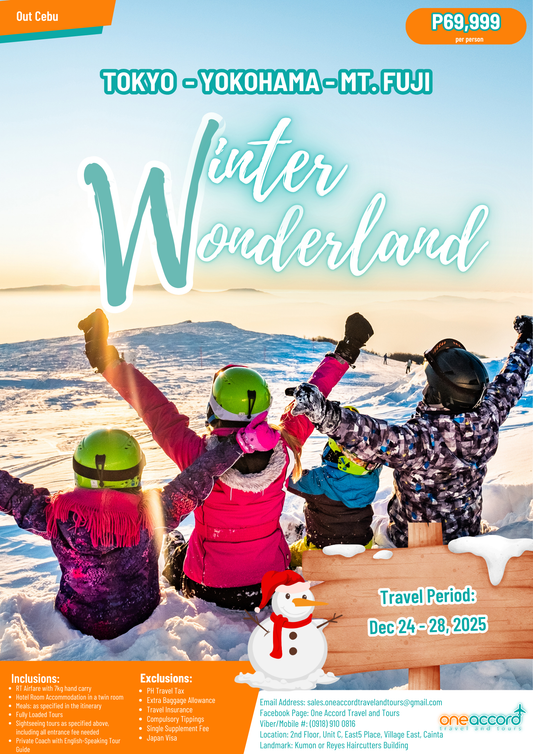 WINTER TOKYO-YOKOHAMA-MT FUJI, OUT CEBU